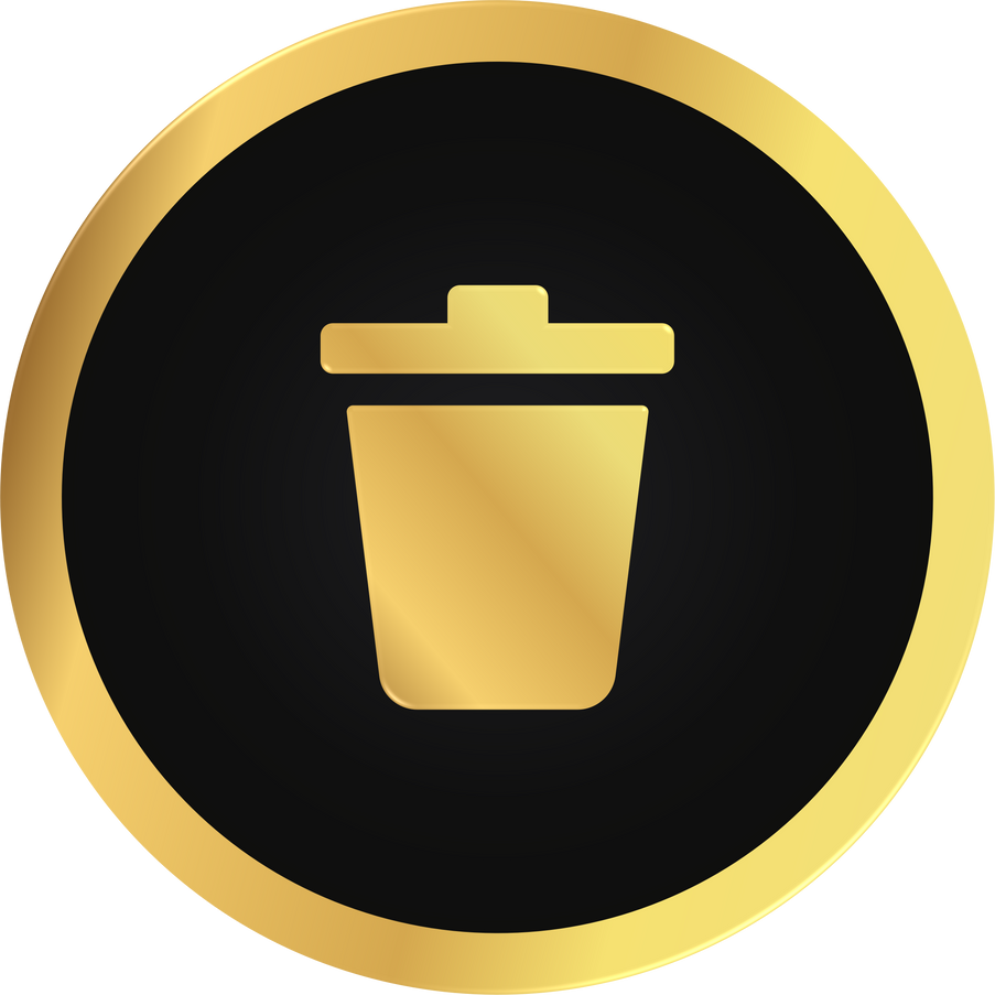 Recycle Bin Gold Icon
